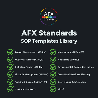 * NEW *  [Digital Download] AFX Standards Library | Operational Procedures & Templates